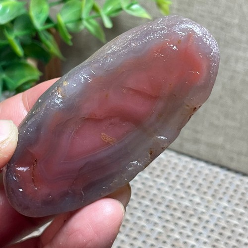Raw red agate stone - agate, chunk