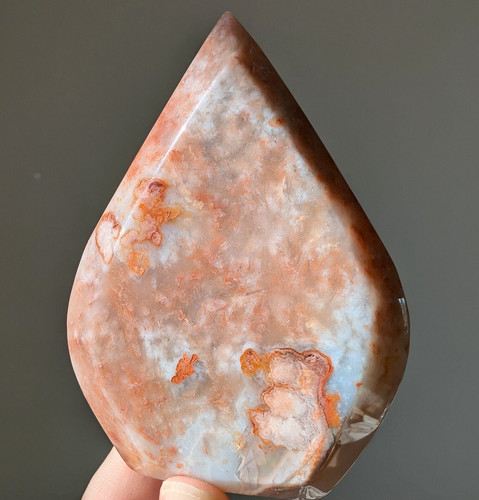 Red cherry flower agate - red,